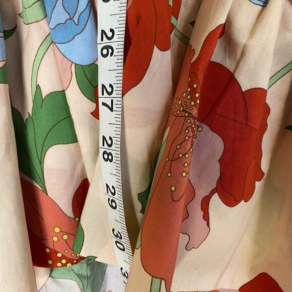 Hyacinth House Tuckernuck Dress L Multicolor Floral High Low Strapless Ruffled - Picture 9 of 16